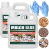 Qiveaory Mulch Glue 8L/2.11Gal Concentrate Mulch Gravel Binder Glue with