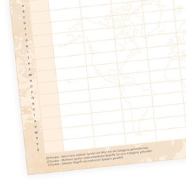 nikima Schönes für Kinder A5 Game Pad City Country River Travel Game Pad 50 Sheets Board Game