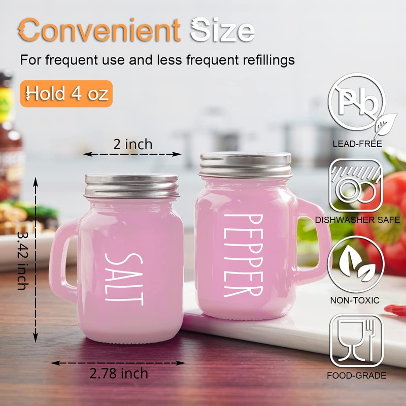 Pink Salt and Pepper Shakers Set - Pink Kitchen Accessories