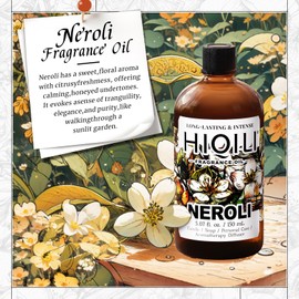 HIQILI Fragrance Oil for DIY Use - Soap & Candle Making, Perfect for Room Spray - 30ml (5.07 Fl Oz, Neroli)