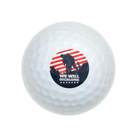 We Will Overcome USA Soldiers First Responders Police Firefighter America Wilson Golf Balls 12 Pack, Regulation Size Full Color Premium Golf Balls