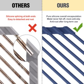 Tomorotec Compact Silicone-Coated Triangle Dish Drying Rack for Sink Corner - Foldable Stainless Steel Over-The-Sink Organizer and Storage Shelf (Dark Blue)