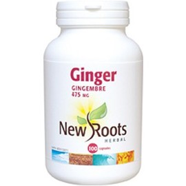 New Roots Ginger 475mg, 100 Capsules