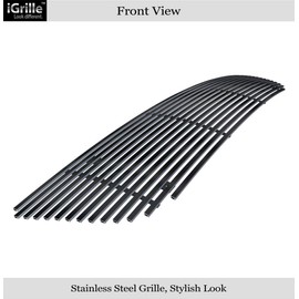 APS Compatible with 1999-2003 F-150 Lightning Harley Black Stainless Steel Billet Grille S18-J31756F