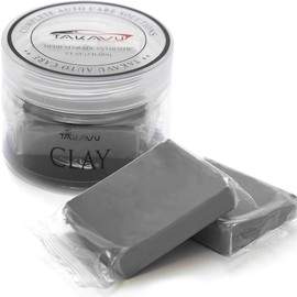 TAKAVU Clay Bars Auto Detailing 2 Pack X 100g, Premium Grade Material, Magic Clay Bar Cleaner for Cars, RV, Boat and Bus (Grey)