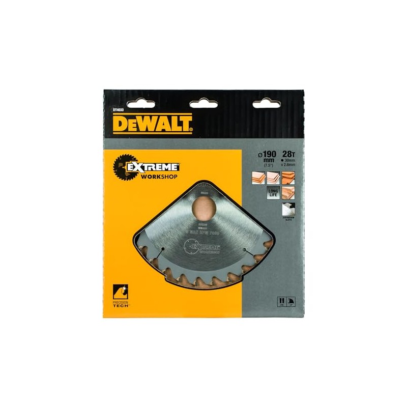 DeWalt DT4033-QZ - Hoja para sierra circular portátil 190 x