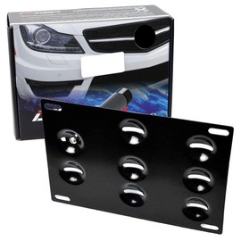 iJDMTOY No Drill Front Bumper Tow Hook License Plate Mounting Bracket Adapter Kit Compatible with Mercedes W204 C-Class W221 S-Class W166 ML-Class, X247 GLB-Class, C118 CLA-Class, etc