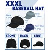 Yahenda 3 Pcs XXXL Oversize Baseball Cap 23.6-26.8 Inches Adjustable