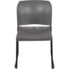 BOWERY HILL Contemporary Plastic Sled Base Stacking Chair in Gray
