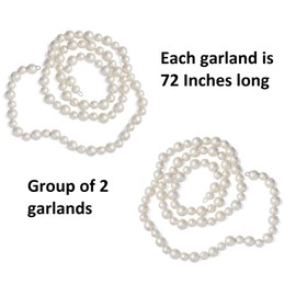 Group of 2 Antique Pearl Snowball Garlands for Christmas Displays and Winter Wedding Decorating by Factory Direct Craft