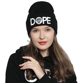 DonDon Women's Beanie Statement Winter Hat, dope