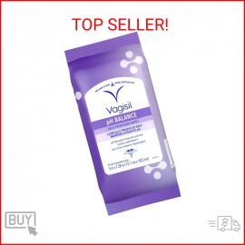 Vagisil pH Balance Daily Freshening Wipes for Feminine Hygiene in Resealable Pou