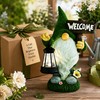 Solar Gnome Garden Statue for Outdoor Decor – Cute LED