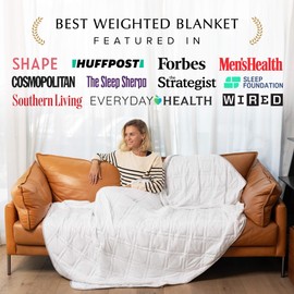 Aricove Cooling Weighted Blanket for Adults, 17 lbs, Full/Queen Size Weighted Blanket, 60x80 inches, Silky Soft Bamboo Viscose, Machine Washable, White