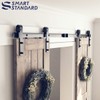 SMARTSTANDARD 6.6 FT Double Barn Door Hardware Kit, Sliding Door