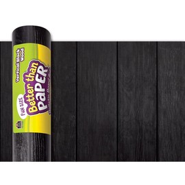 Teacher Created Resources Fun Size Vertical Black Wood Better Than Paper Bulletin Board Roll Large