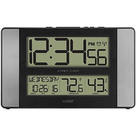 La Crosse Technology 513-1417H-AL-INT Atomic Clock with Temperature & Humidity