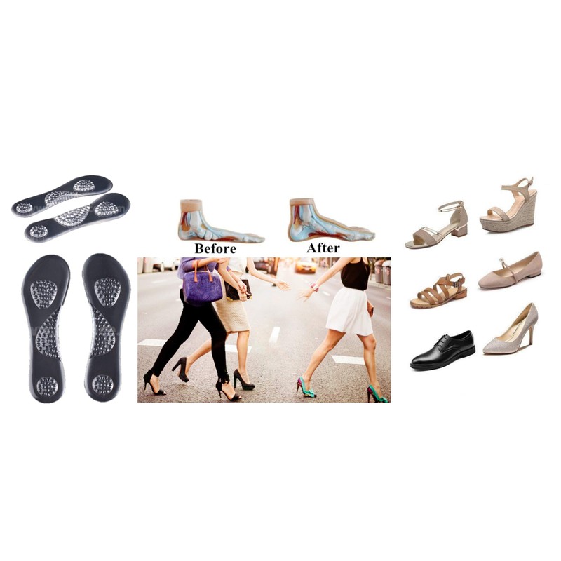 Damen gel Senkfußeinlagen & Metatarsal Stütze und Ferse Cushion Party
