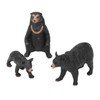 5pcs Black Bear Figure Toys Realistic Wild Animals Bear Action