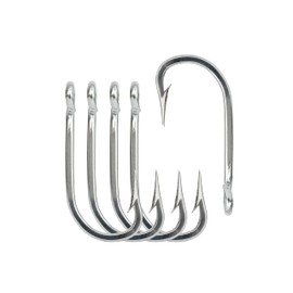 BLUEWING Needle Point Trolling Hooks 5pcs Stainless Steel Fishing Hooks Extra Sharp Fish Hooks for Freshwater Saltwater Fishing, Size 14/0