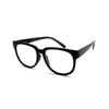 EYE ZOOM Reading Glasses Women Stylish Plastic Readers, Black, +3.50