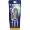Varta LED Silver Light 3 AAA Flashlight, Black, Silver, Transparent,