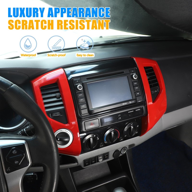 LLKUANG Car ABS Central Control Dashboard Air Outlet Frame Cover