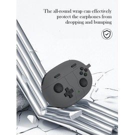 Case for Bose Ultra Open Bluetooth Earbuds,Soft Protective Shockproof,BOVUGAC Cute Retro game console style Silicone Case Cover for Bose Ultra Open Earbuds with Keychain & Cleaning Kit & Lanyard-Black