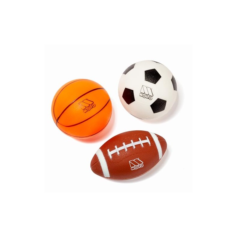 M MOLTO Set of THREE Sports Balls: Football, Basketball and