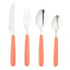Grunwerg 16BX4311PU 16 Piece Cutlery Set, Stainless Steel, Coral