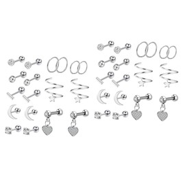 SAFIGLE Sets Stylish Stainless Steel Men Ear Studs Ear Bone Earrings for Men Simple Elegant Jewelry for Special Occasions