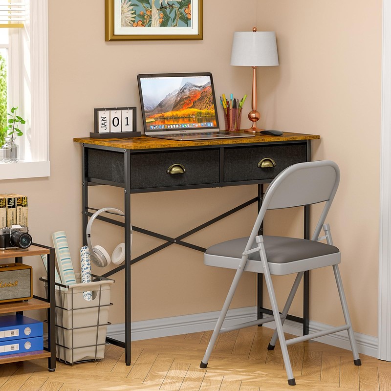 DAOUTIME Small Writing Desk for Kids Bedroom, 31.5 Inch Computer
