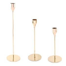 Candle Holders Set of 3 for Taper Candles Decorative Candlestick Metal Stand for Wedding Dinning Party