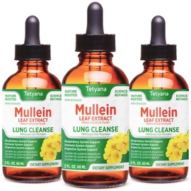 3 Pack Mullein Leaf Extract for Lungs: Mullein Leaf Extract Drops