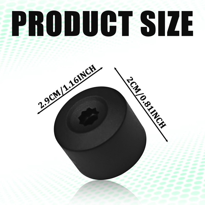 20PCS Car Wheel Lug Nut Covers, 17mm Black Lug Nut
