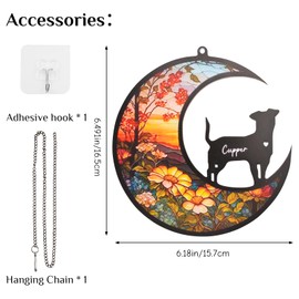 HACRAHO Dog Memorial Gifts, 1 Pack Custom Dog Memorial Suncatcher Dog Memorial Ornament Christmas Tree Memorial For Loss Of Dog Gifts