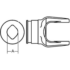 RAParts 556924 Fits Ford/New Holland Hay Tedder Inboard Yoke 156 162 163 254 255