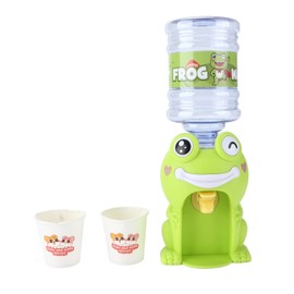 Children Water Dispenser Toys, Mini Fun Water Dispenser Cute Shape Easy Use Children's Mini Water Dispenser Suitable for Children's Birthday Toys (Window Box/Playful Frog)