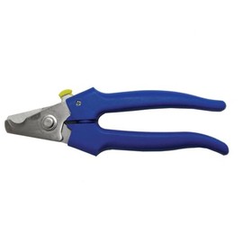 DOCAP Precision Cable Cutter, Stainless Steel Blades, 10mm Soft Cable Capacity, Spring-Loaded with Safety Lock, Blue