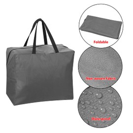 ProPik Holiday Ornaments Accessories Storage Bag Tear-proof Polyester Material 15” X 9.8” X 18.1” With Handles And Full Length Zipper (Gray)