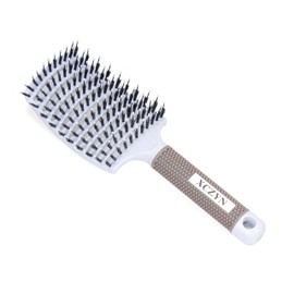 XCZYN Bristle Hair Brush, Fast Dry Hair Paddle Brush, Professional Curved Ventilated, Suitable for Men and Women, Long, Thick, Curly, Straight, Wet or Dry Hair (White, 1