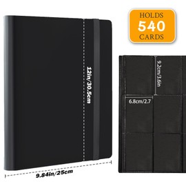 PESLNG 540 Pockets Trading Card Album - 30 Pages Album for Trading Cards, Trading Card Album, Waterproof Cards Scrapbook for Cards, Perfect Scrapbook for Children and Adults