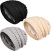 Geyoga 3 Pieces 2/4/6 Pack Satin Lined Beanie for Women