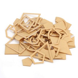 Plantilla de acrílico 54PCS, conjunto de molde de plantilla de acrílico transparente Herramienta de costura de acolchado artesanal de cuero DIY