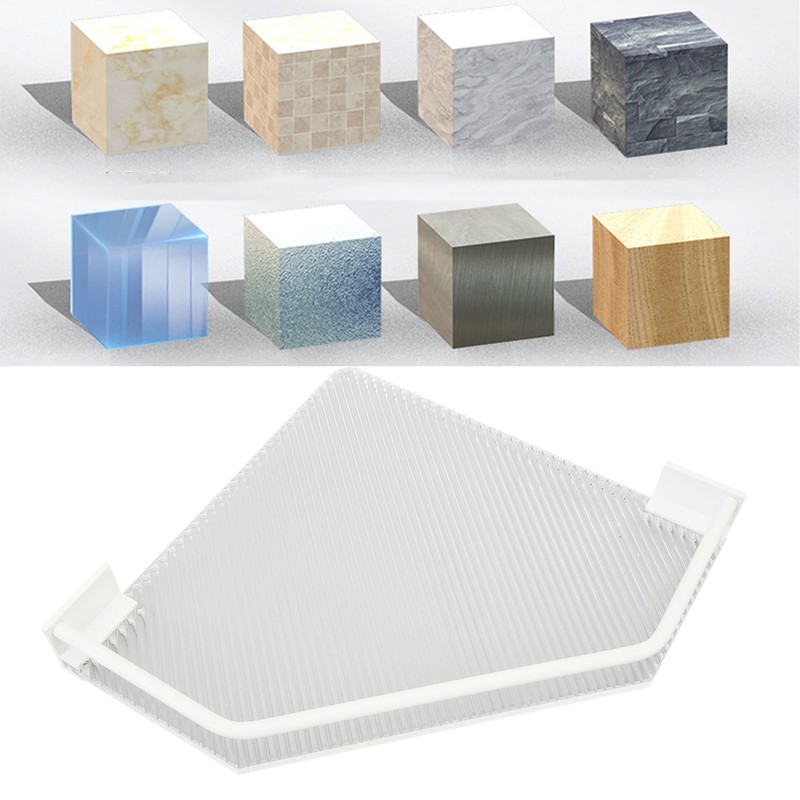 Drill Free Acrylic Bathroom Storage Shelf Space Aluminum Wall Mounted