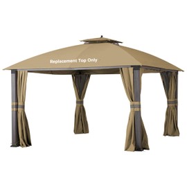 JANCANOPY 10X12 Replacement Gazebo Top for Eagle Brooke Gazebo Model A101007600, A101007603, A101007604, (Beige)