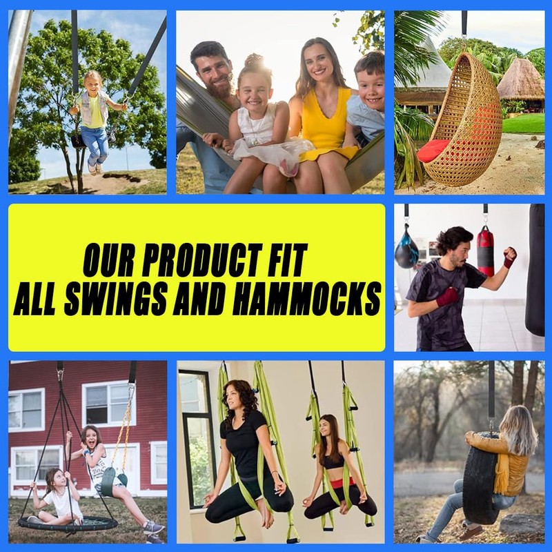 6 Sets Tree Swing Straps Hanging Kit Strap, 50cm x