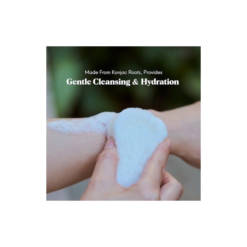 Ilem Japan Esponja Konjac Natural Cuerpo Blanca Unidad Paquete
