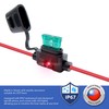 Waterproof in-line ATO/ATC LED Fuse Holder,12 AWG for Automotive, Marine（5