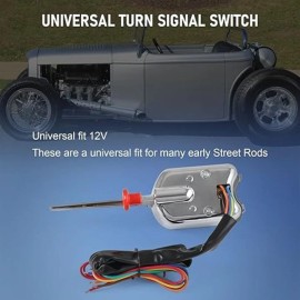 NoBrand New Chrome 12V Universal Street Hot Rod Turn Signal Switch Replacement